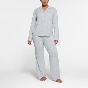 SKIMS SLEEP LONG SLEEVE BUTTON UP SET